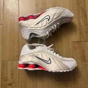 Nike White and Red Athletic Shoes
